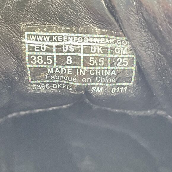 KEEN Briggs II 5365 Leather Slip Oil Resist Black Shoes Womens Waterproof Size 8 - Picture 10 of 10